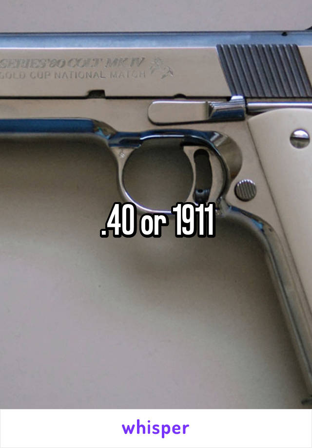 .40 or 1911