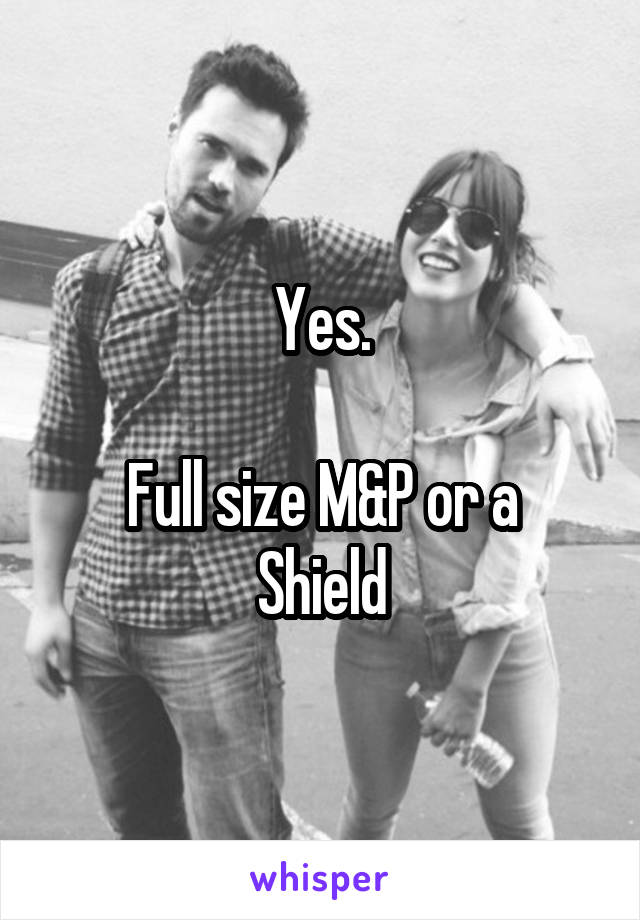 Yes.

Full size M&P or a Shield