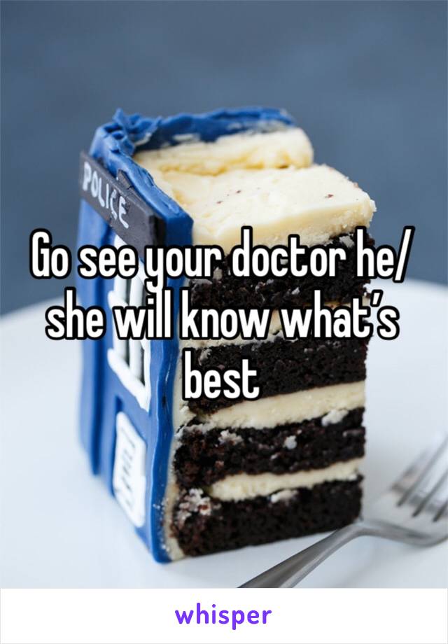 Go see your doctor he/she will know what’s best 