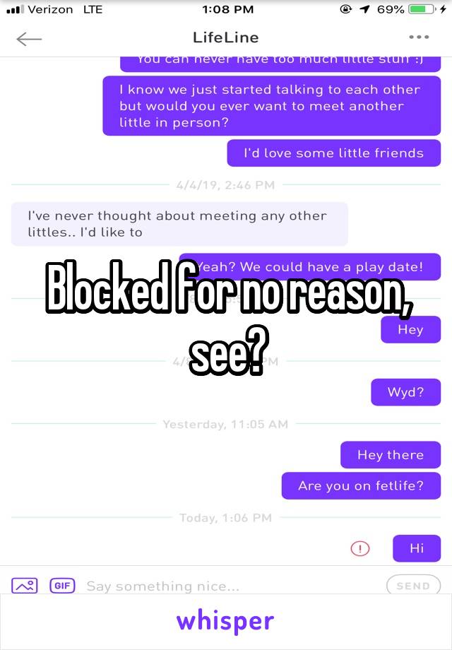 Blocked for no reason, see?