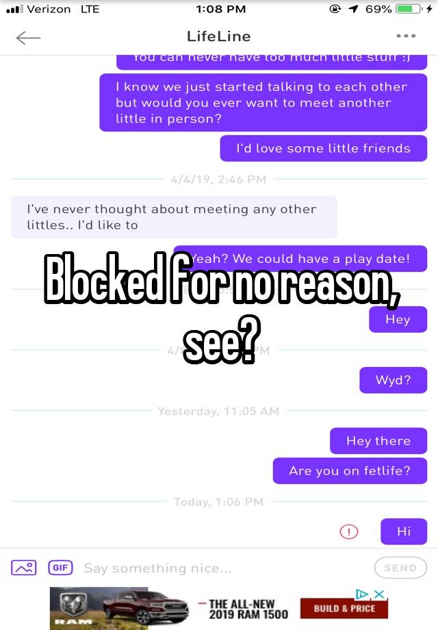 Blocked for no reason, see?