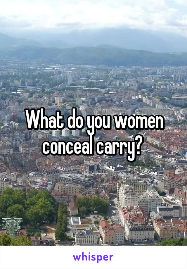 What do you women conceal carry? 