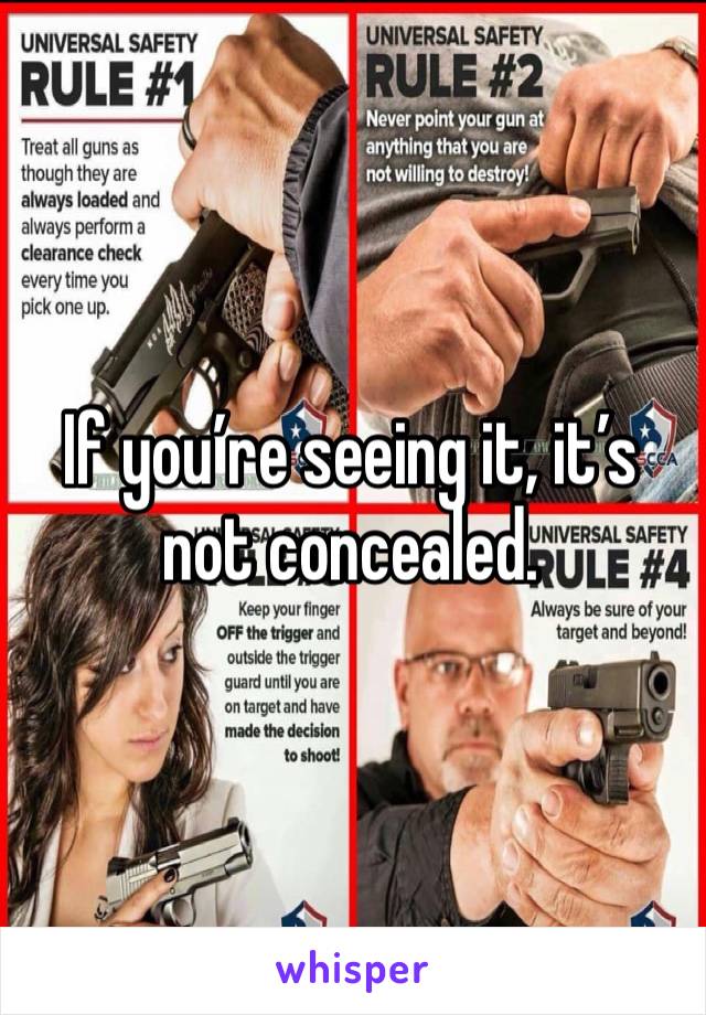 If you’re seeing it, it’s not concealed.