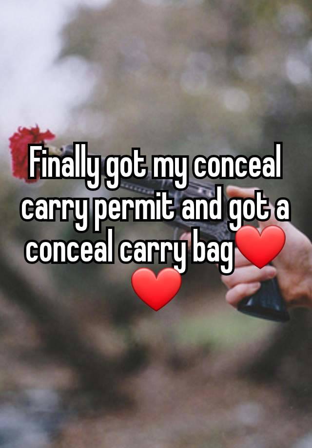 Finally got my conceal carry permit and got a conceal carry bag❤❤