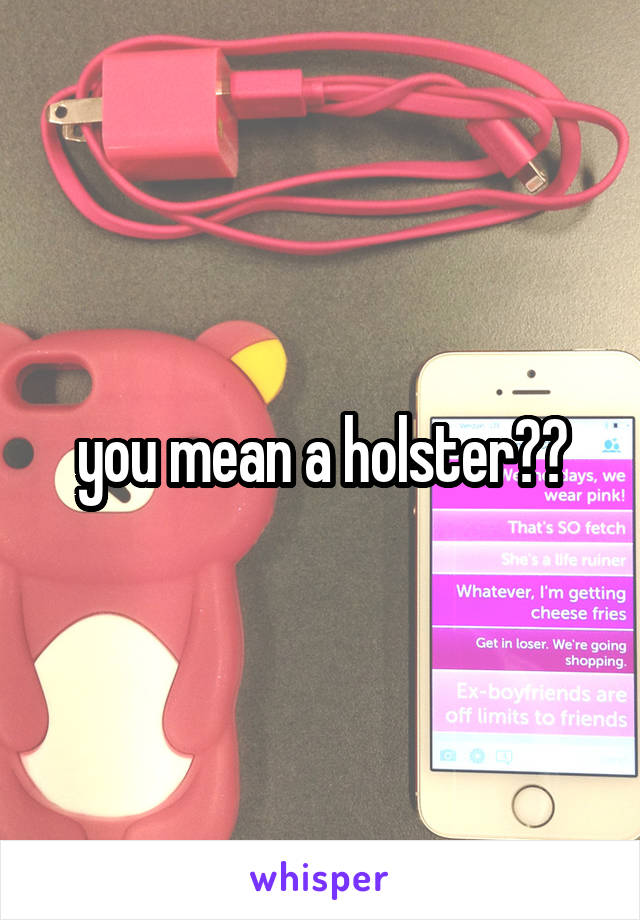 you mean a holster??