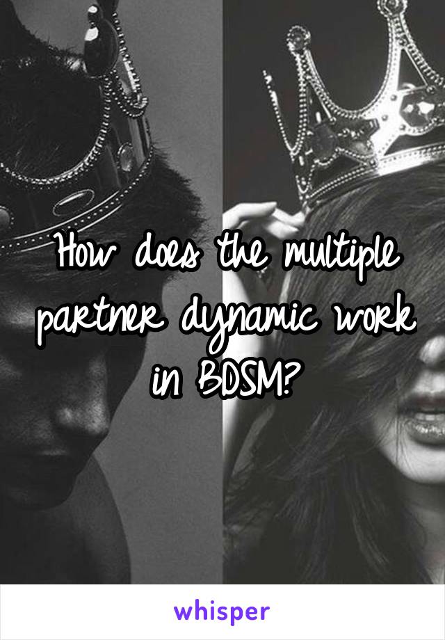 How does the multiple partner dynamic work in BDSM?