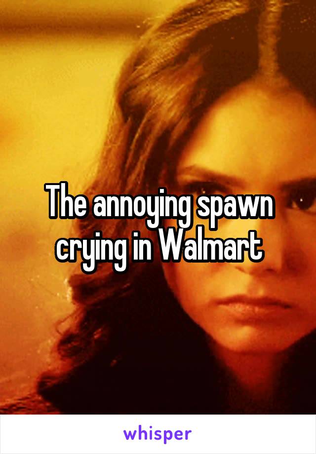 The annoying spawn crying in Walmart