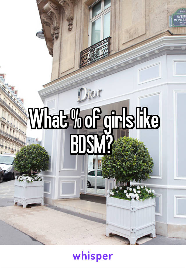 What % of girls like BDSM? 