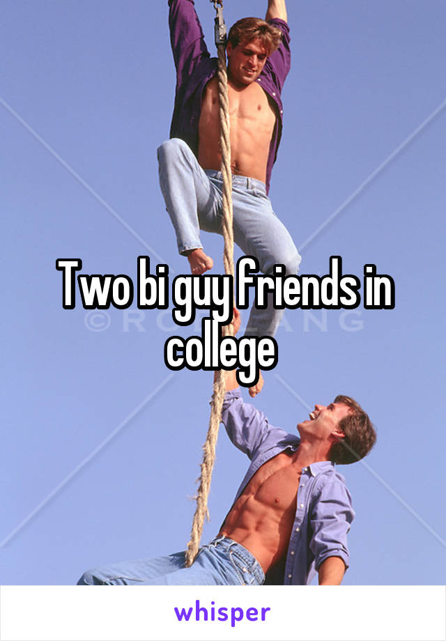 Two bi guy friends in college 