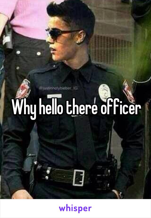 Why hello there officer