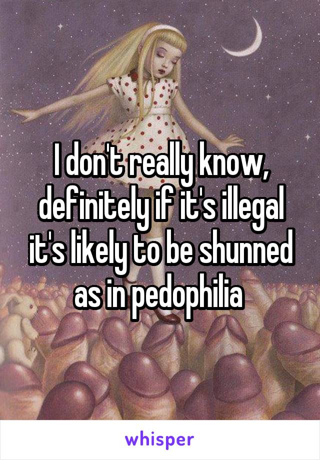 I don't really know, definitely if it's illegal it's likely to be shunned as in pedophilia 