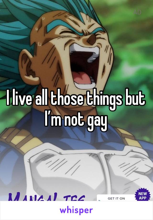 I live all those things but I’m not gay