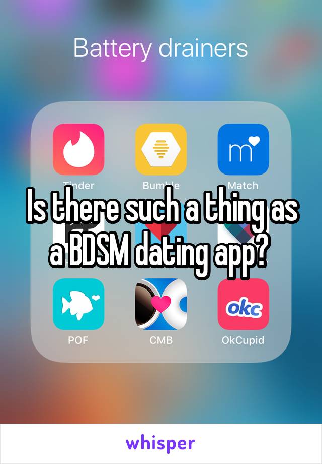 Is there such a thing as a BDSM dating app? 