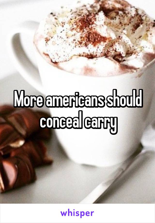 More americans should conceal carry