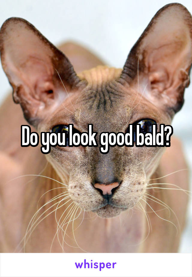 Do you look good bald?