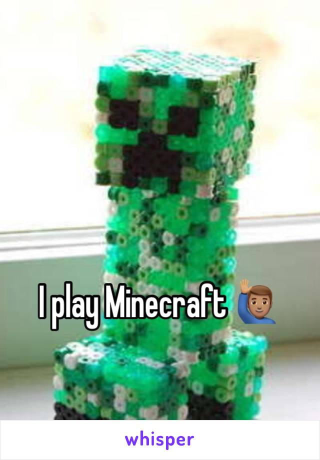 I play Minecraft 🙋🏽‍♂️