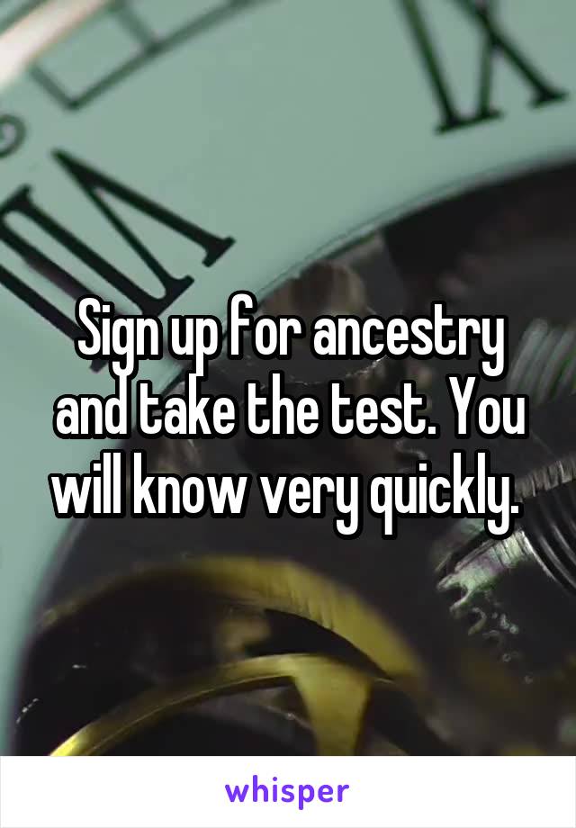 Sign up for ancestry and take the test. You will know very quickly. 