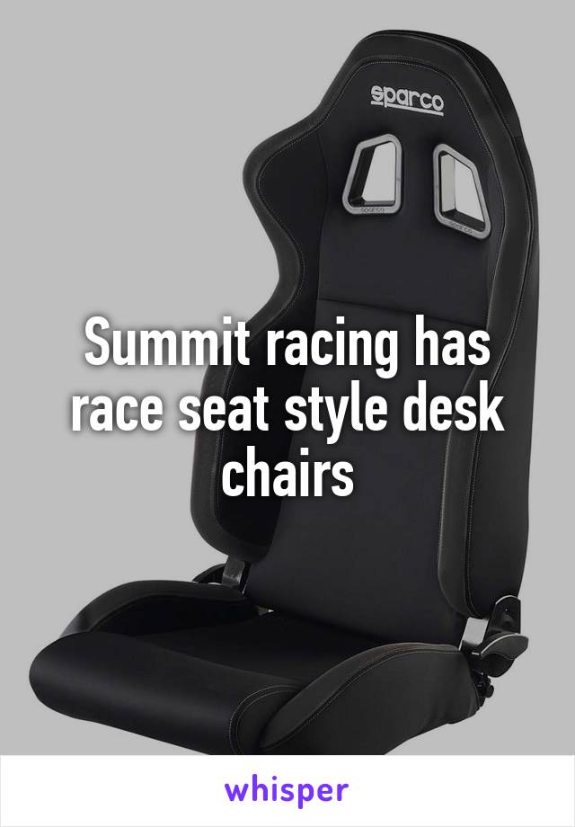 Summit racing has race seat style desk chairs