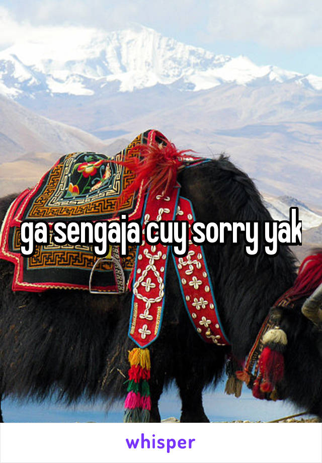 ga sengaja cuy sorry yak