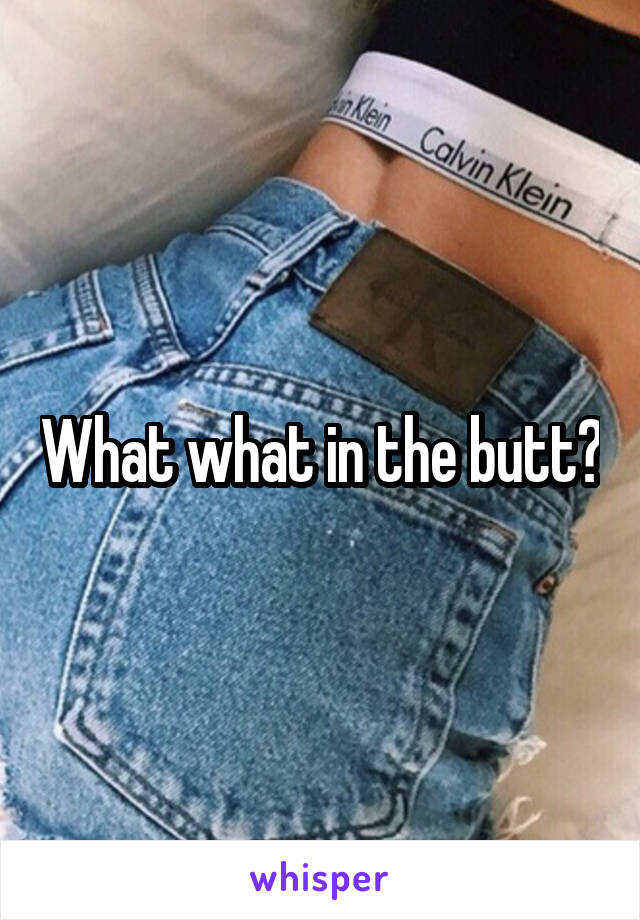 What what in the butt?