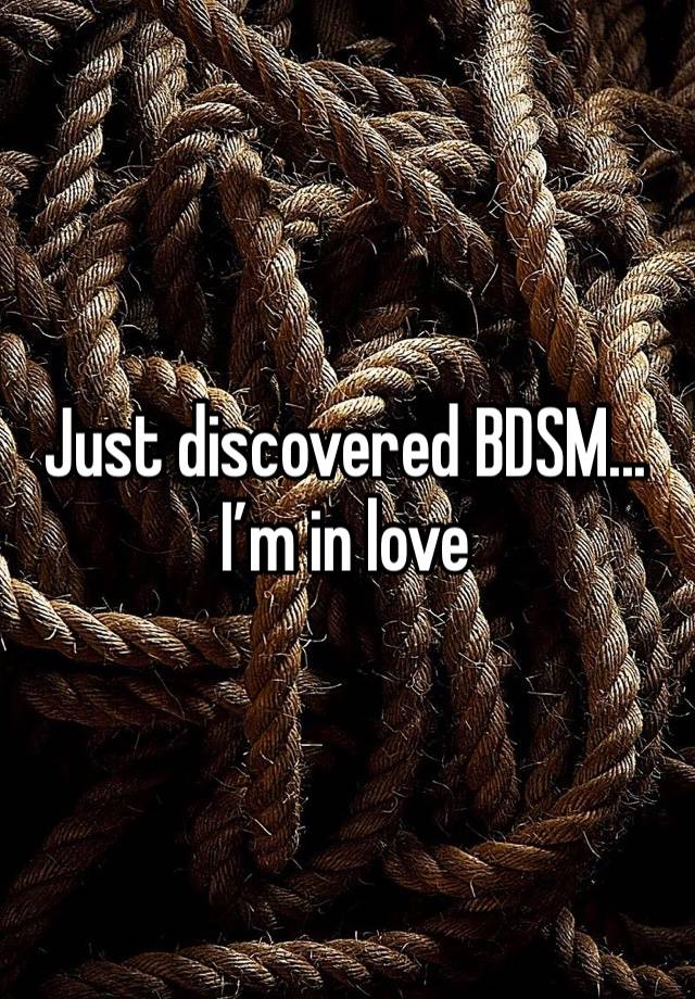 Just discovered BDSM... I’m in love 