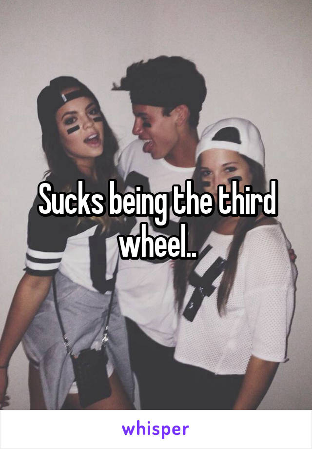 Sucks being the third wheel..