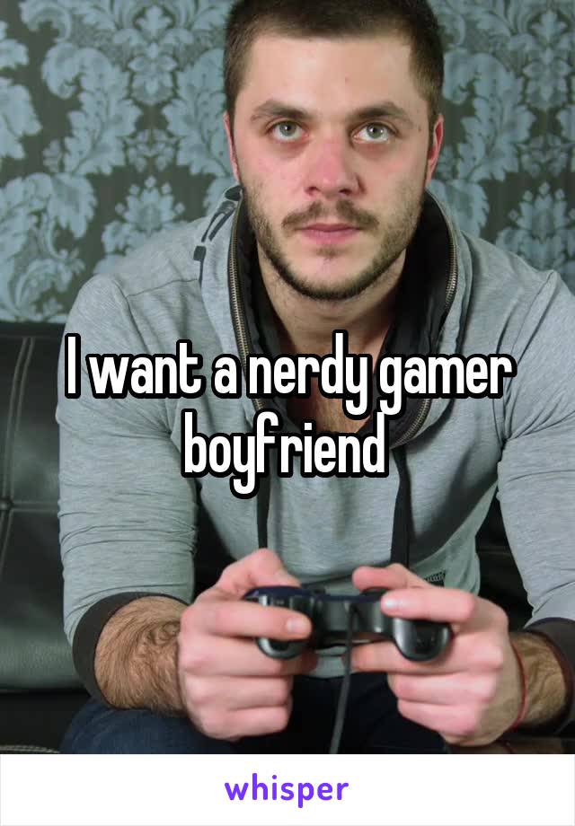 I want a nerdy gamer boyfriend 