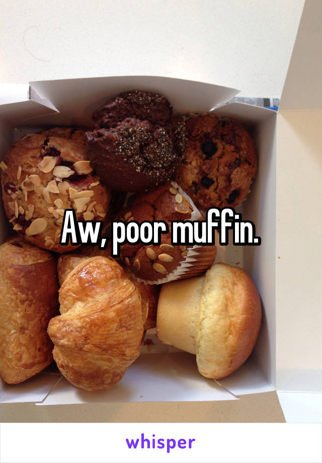 Aw, poor muffin. 