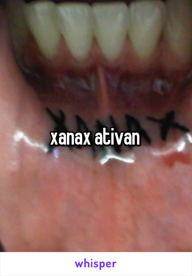 xanax ativan 