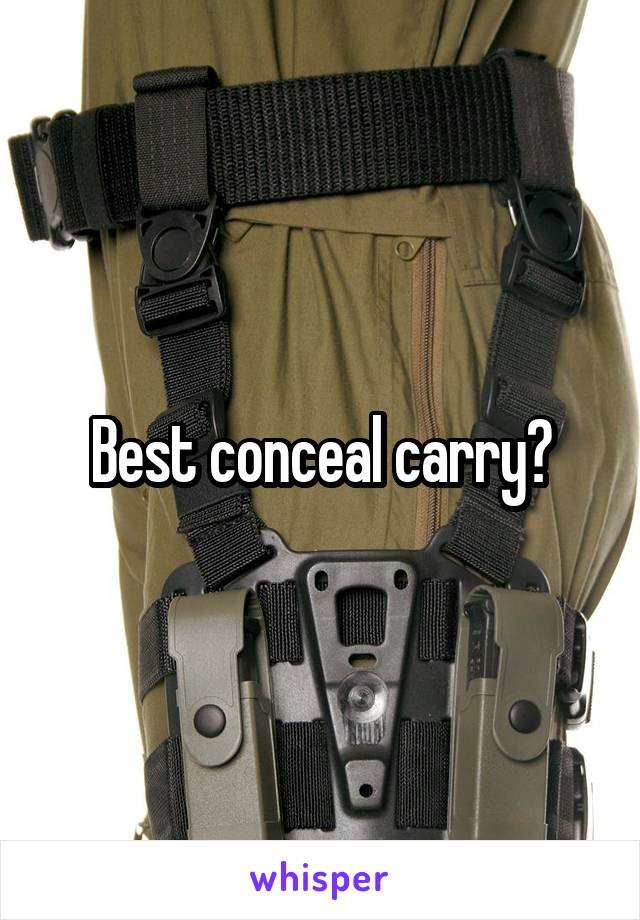 Best conceal carry?