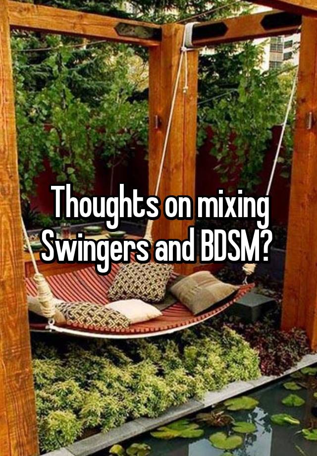 Thoughts on mixing Swingers and BDSM? 