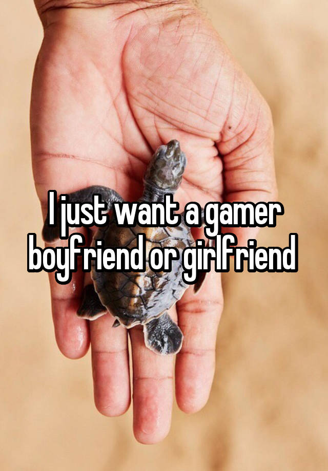 I just want a gamer boyfriend or girlfriend 