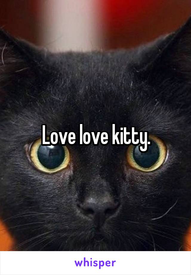 Love love kitty.