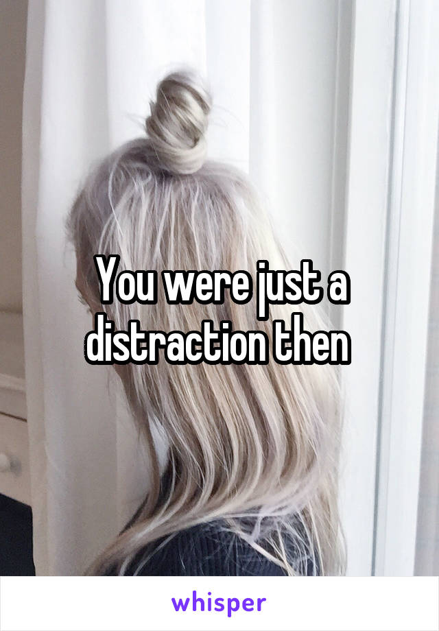 You were just a distraction then 