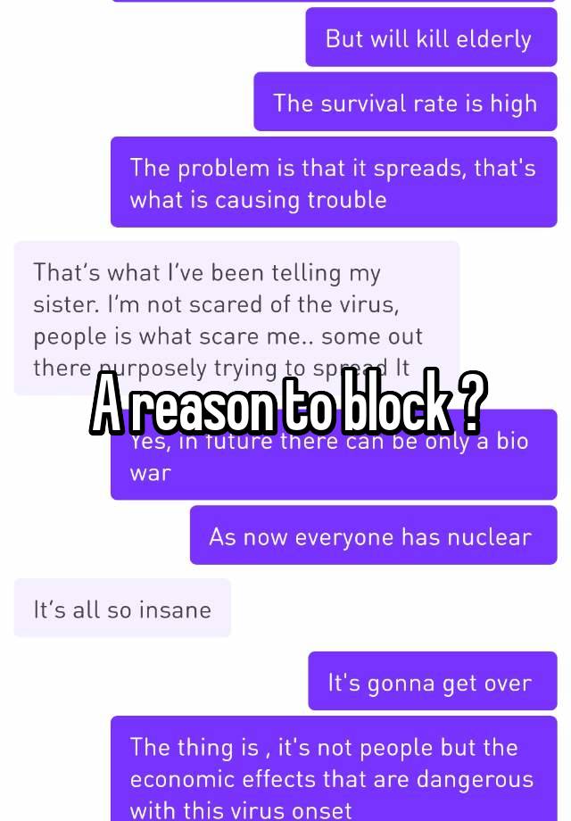 A reason to block ?