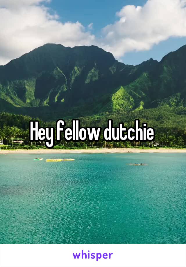 Hey fellow dutchie 