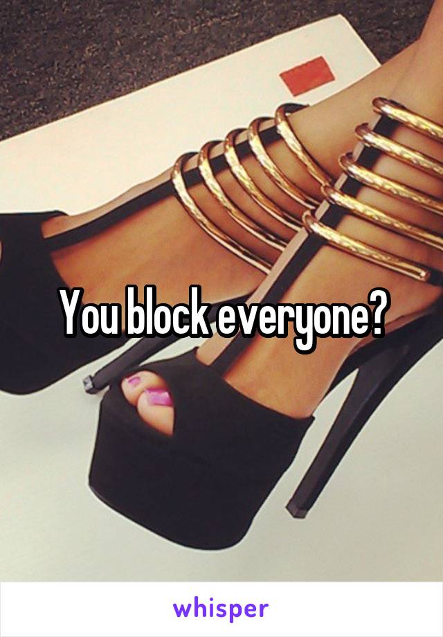 You block everyone?