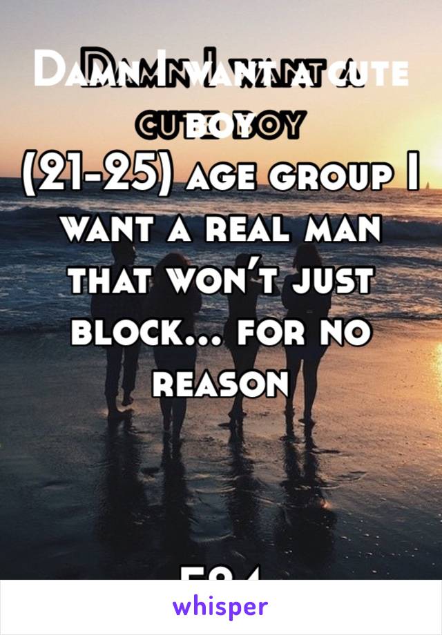 Damn I want a cute boy 
(21-25) age group I want a real man that won’t just block... for no reason



F24