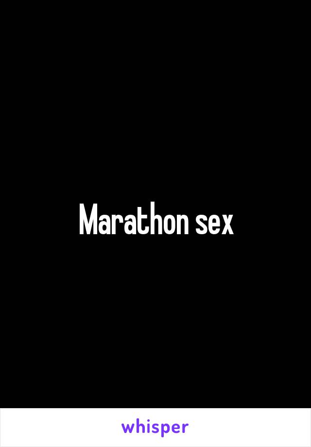Marathon sex