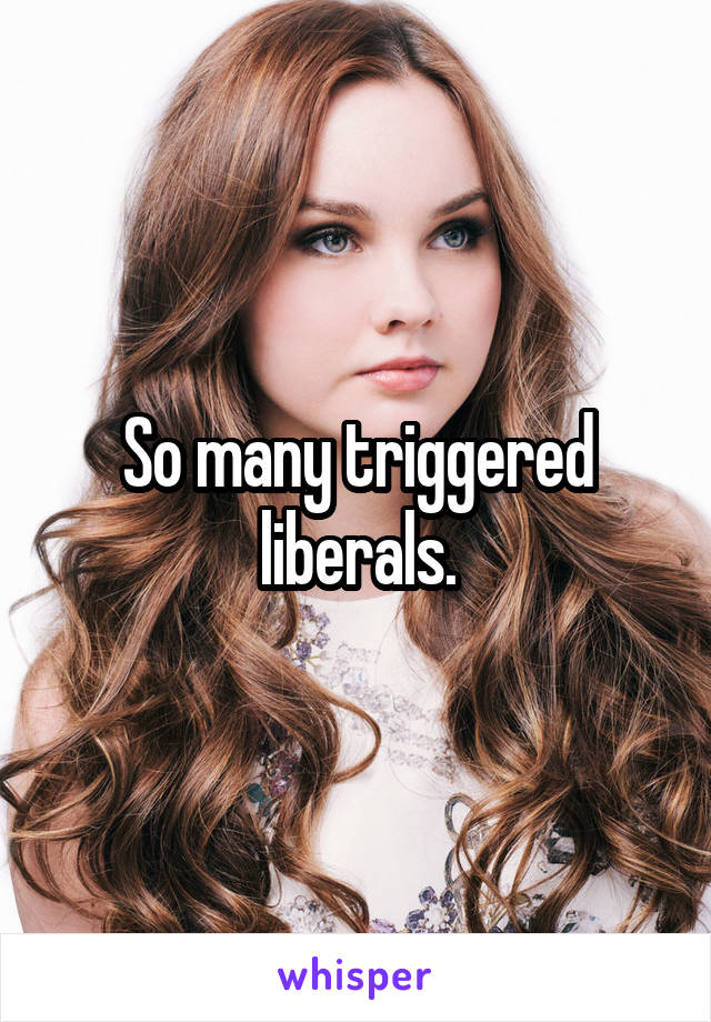 So many triggered liberals.