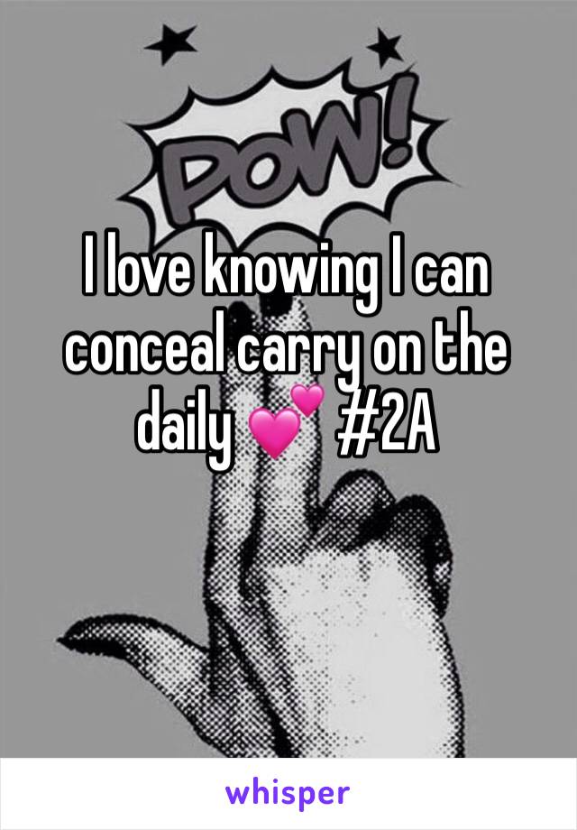 I love knowing I can conceal carry on the daily 💕 #2A