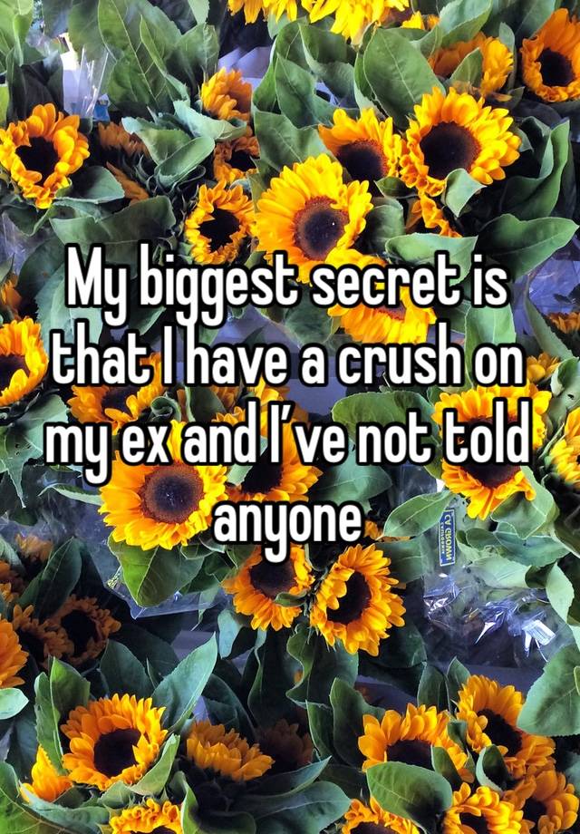 My biggest secret is that I have a crush on my ex and I’ve not told anyone