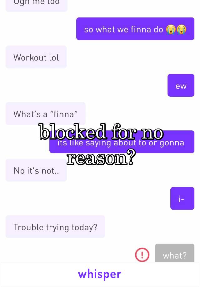 blocked for no reason?