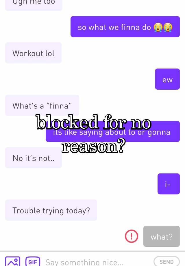 blocked for no reason?