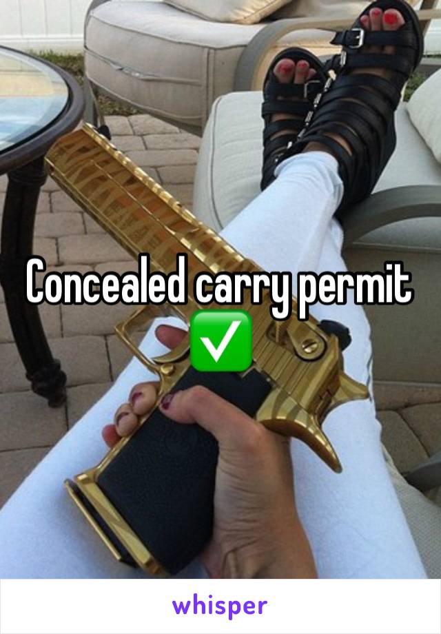 Concealed carry permit ✅