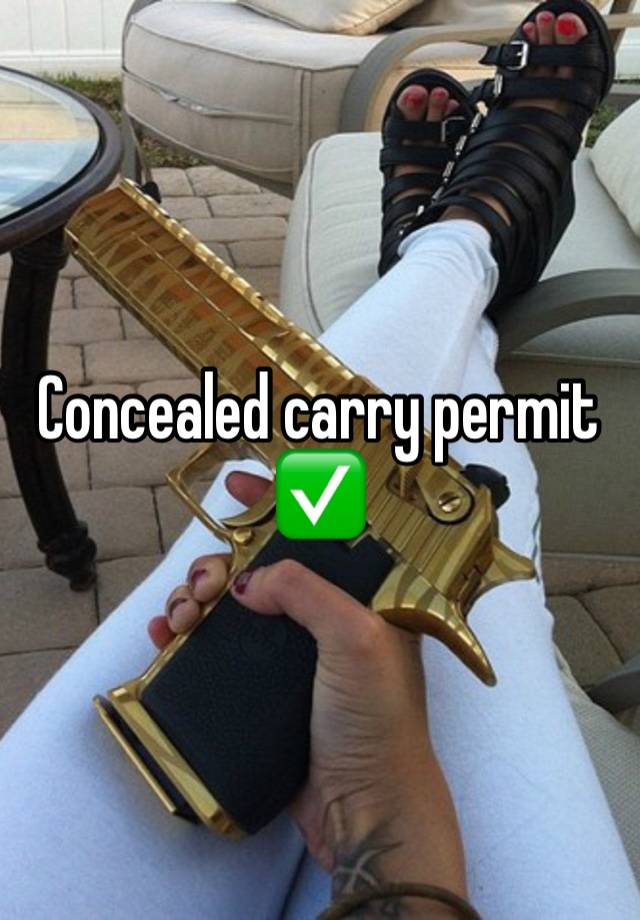 Concealed carry permit ✅