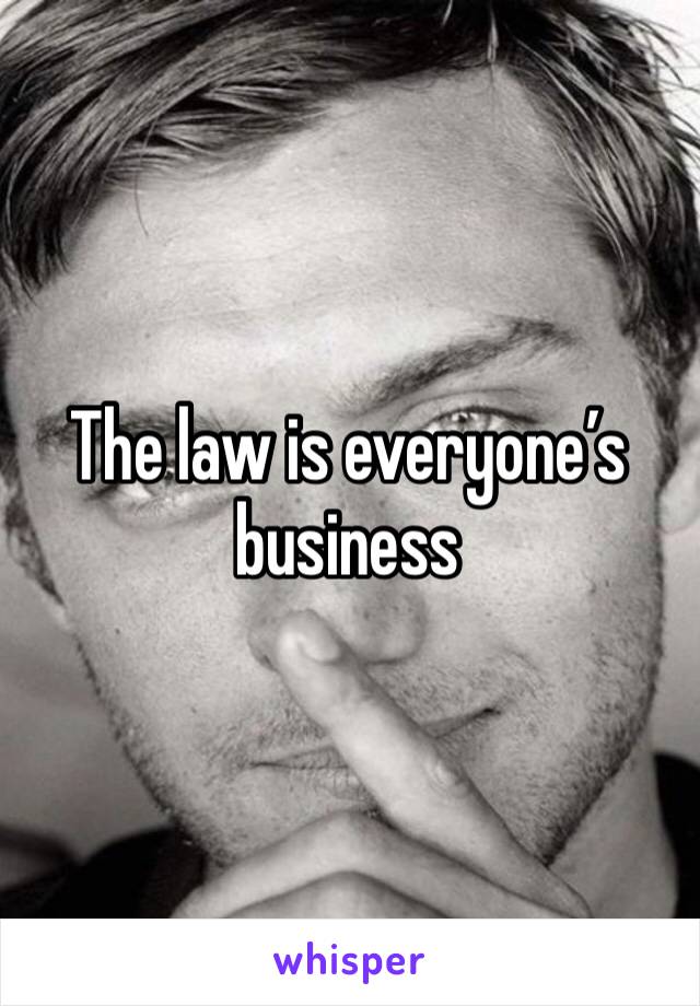 The law is everyone’s business