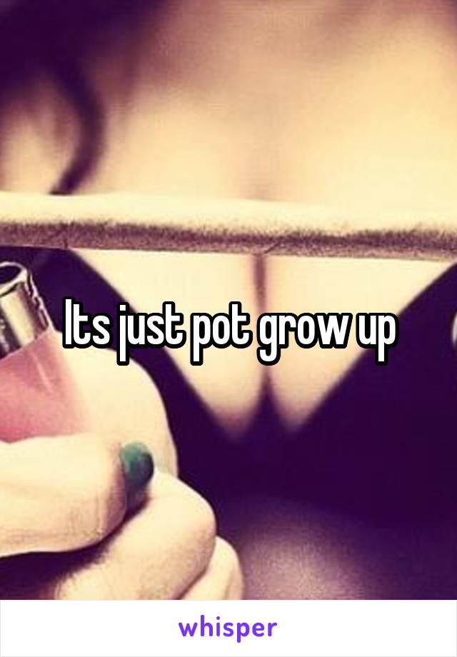 Its just pot grow up