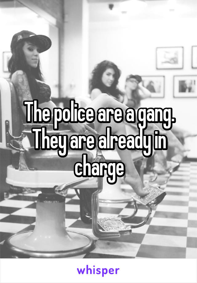 The police are a gang. They are already in charge