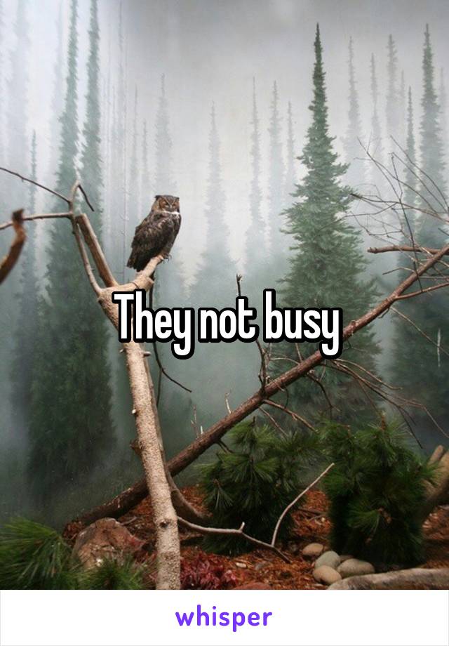 They not busy